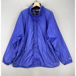 Vintage Rawlings Men's Sz XL Blue 100% Nylon Full Zip W/snaps Windbreaker Jacket